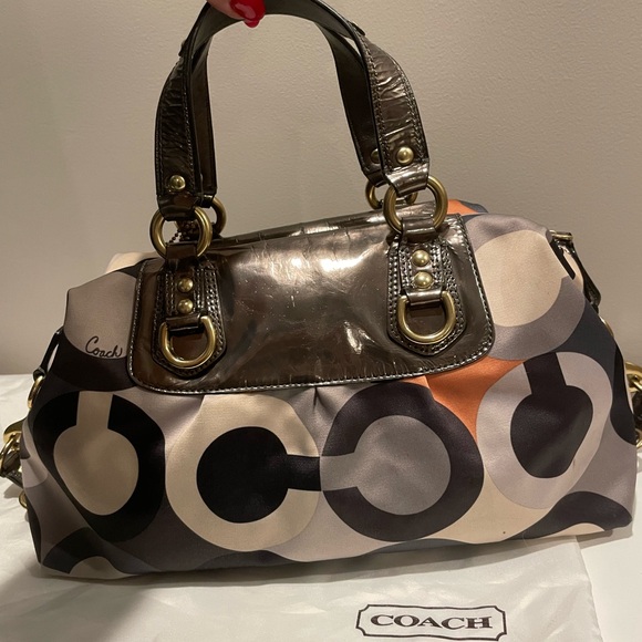 Y2K Coach limited edition Madison Graphic Op Art Sabrina Satchel Shoulder bag - Picture 6 of 8
